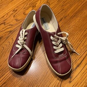 Keds size 8 1/2 red top tennis shoes.  Only worn once.